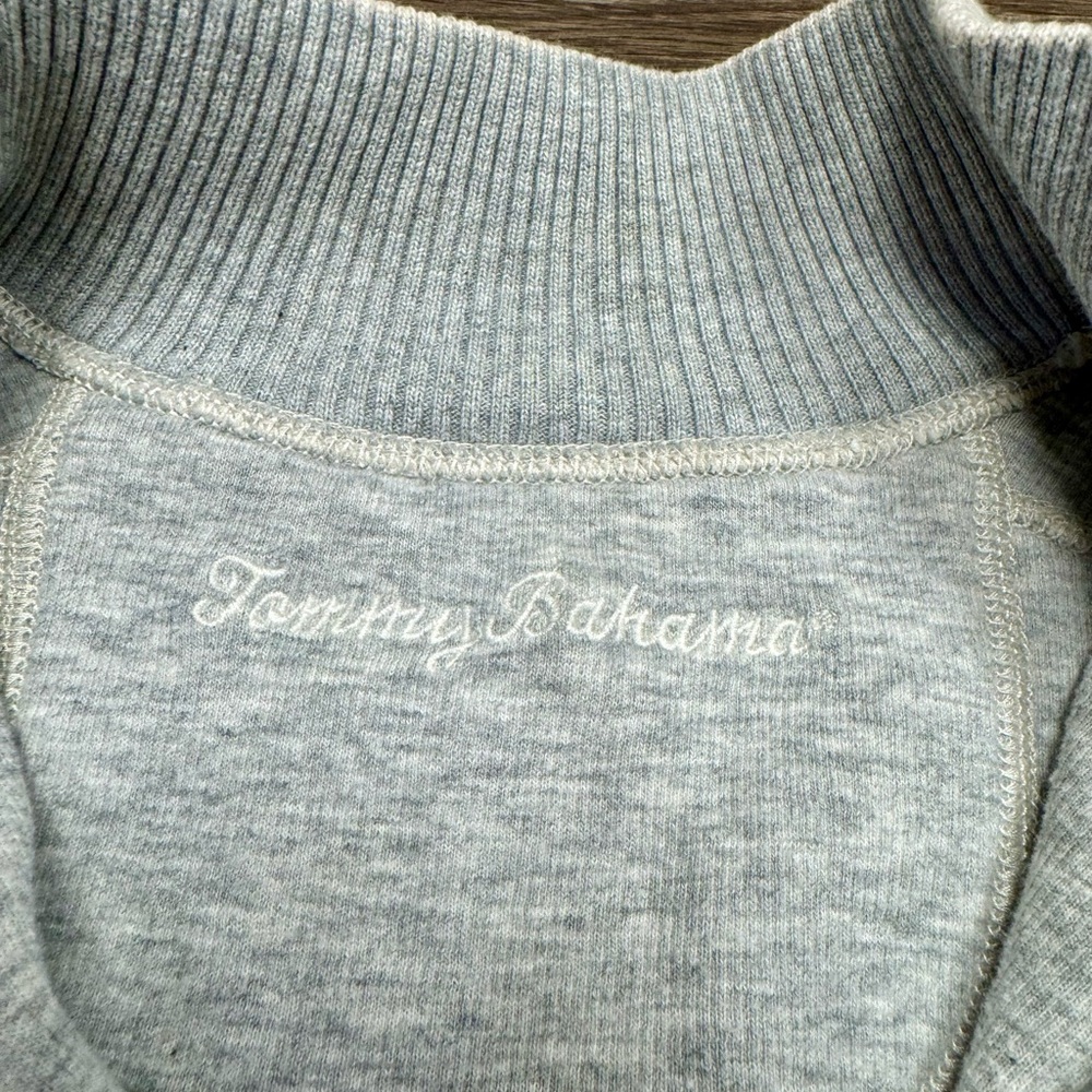 Tommy Bahama Quarter Zip Pullover Sweater Oatmeal Beige Men’s Large - Picture 2 of 7